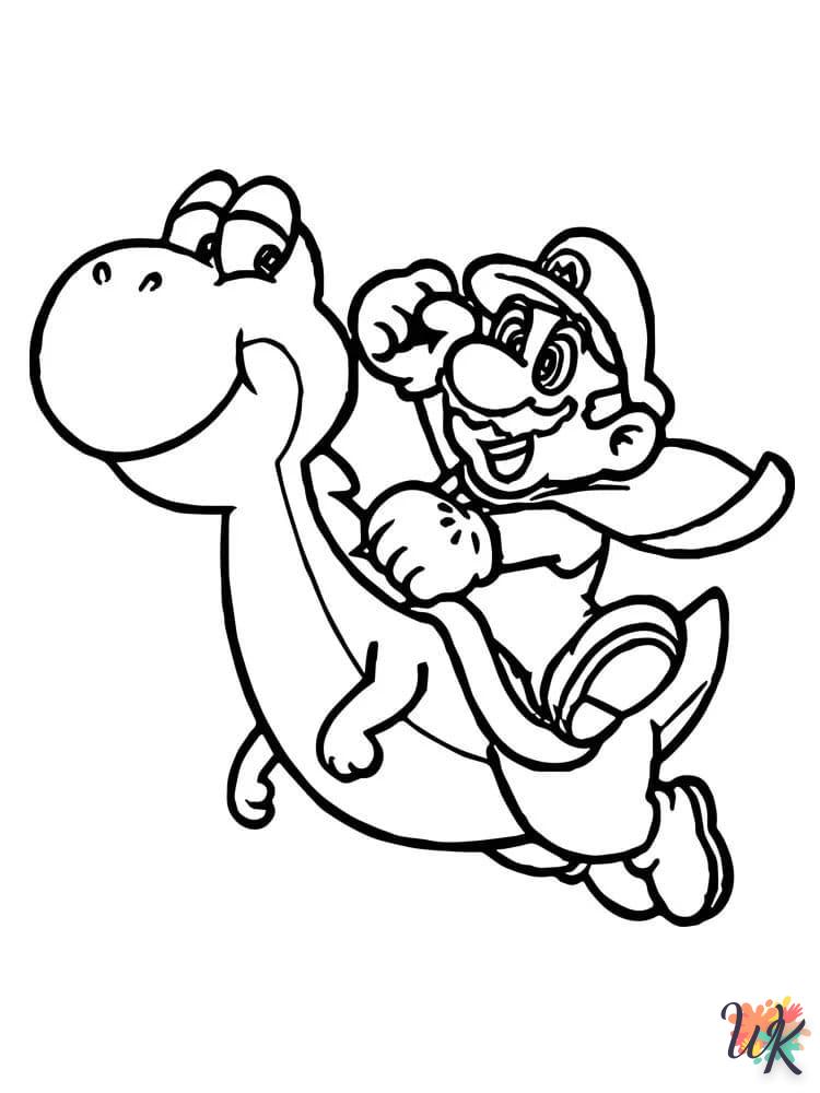 coloriage Yoshi  enfant à imprimer gratuit