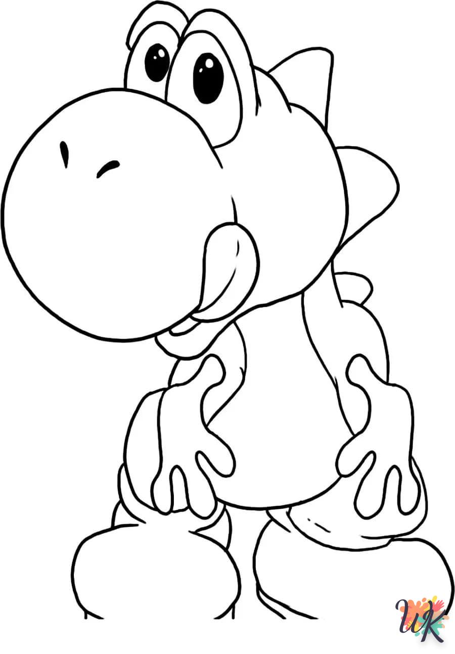 coloriage Yoshi  pour enfants a imprimer