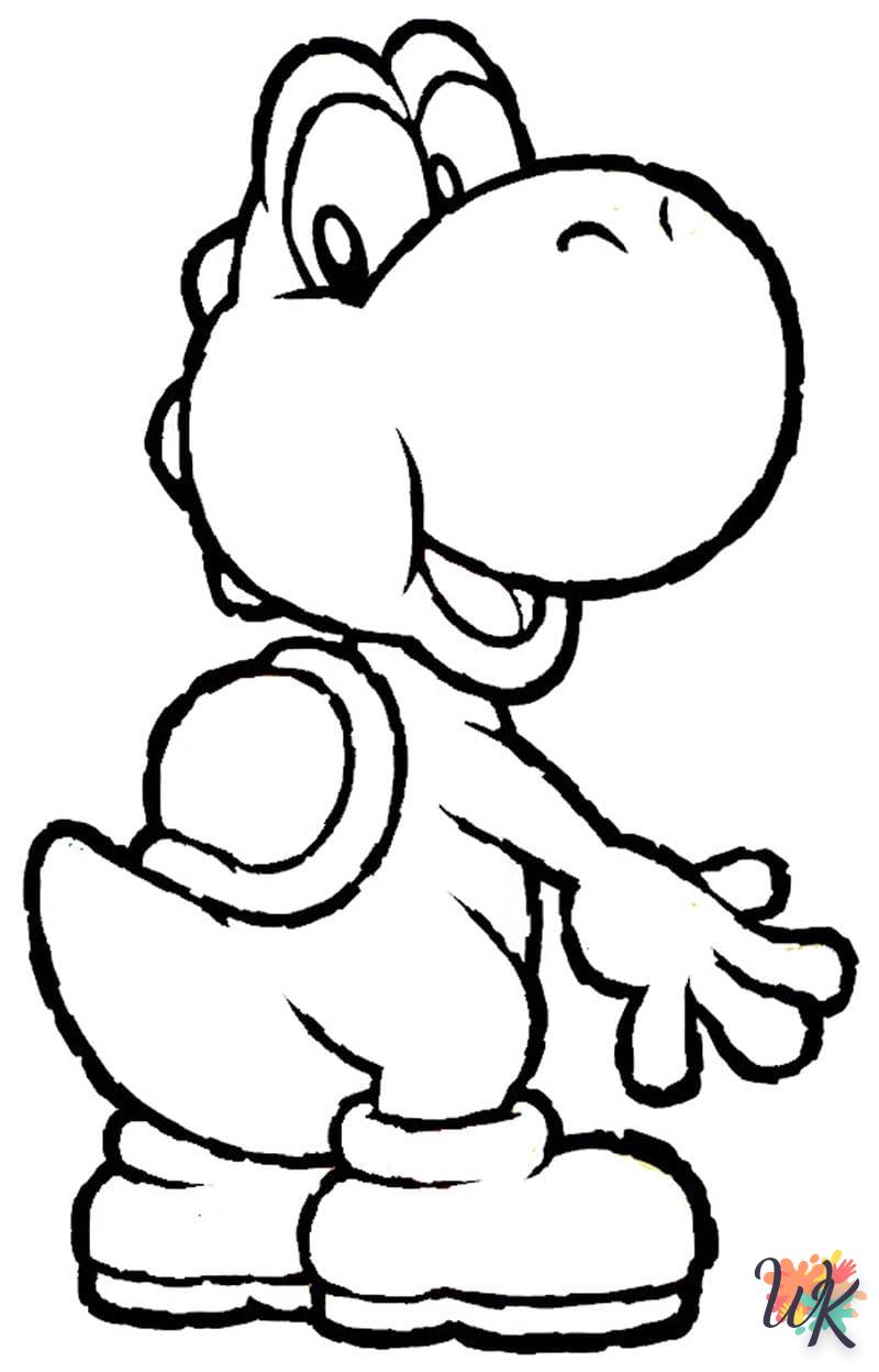 coloriage Yoshi  pour primaire