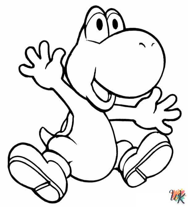 coloriage Yoshi  en ligne pour bebe de 2 ans