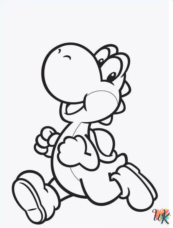 coloriage Yoshi  pour enfant de 7 ans