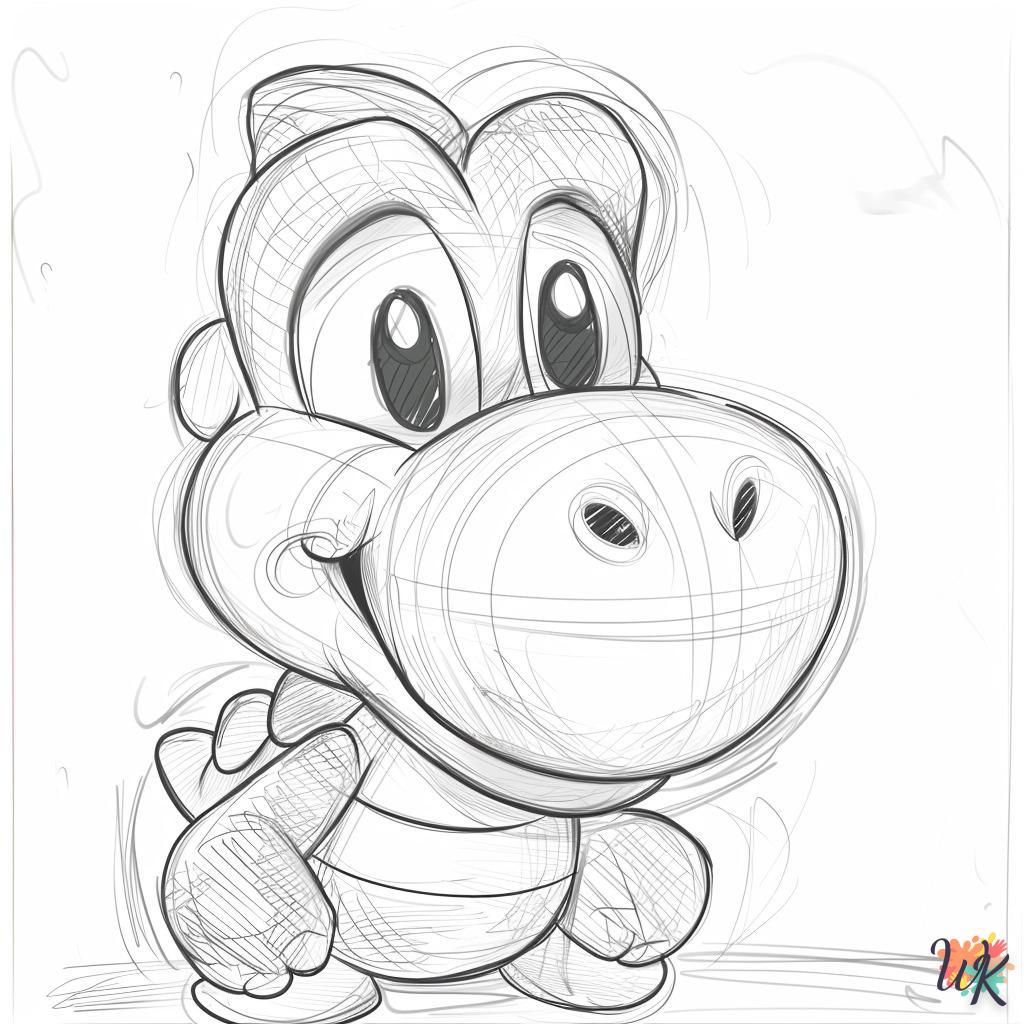 coloriage Yoshi  et dessin a imprimer