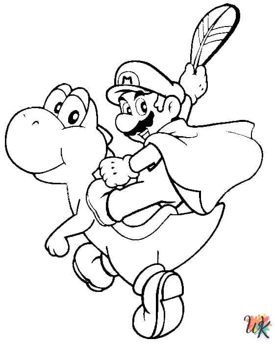 coloriage Yoshi  pour enfant a imprimer gratuit