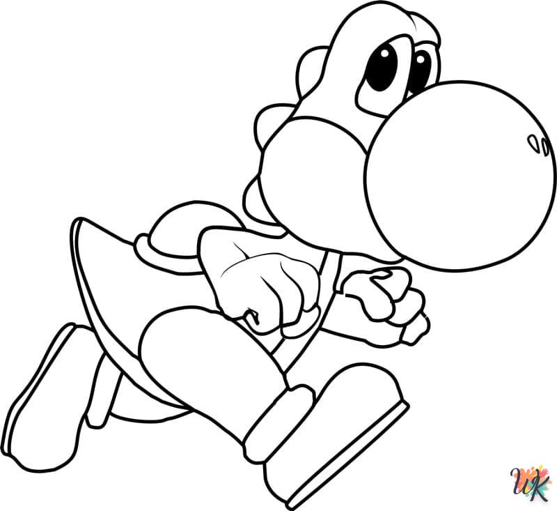 coloriage Yoshi  pour enfant de à imprimer