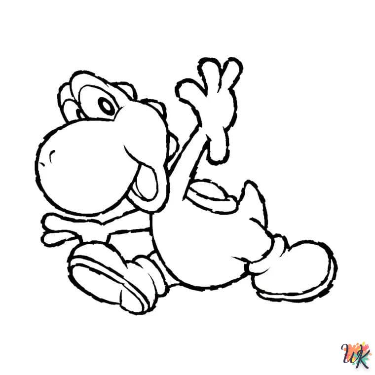 coloriage Yoshi  enfant 8 ans a imprimer