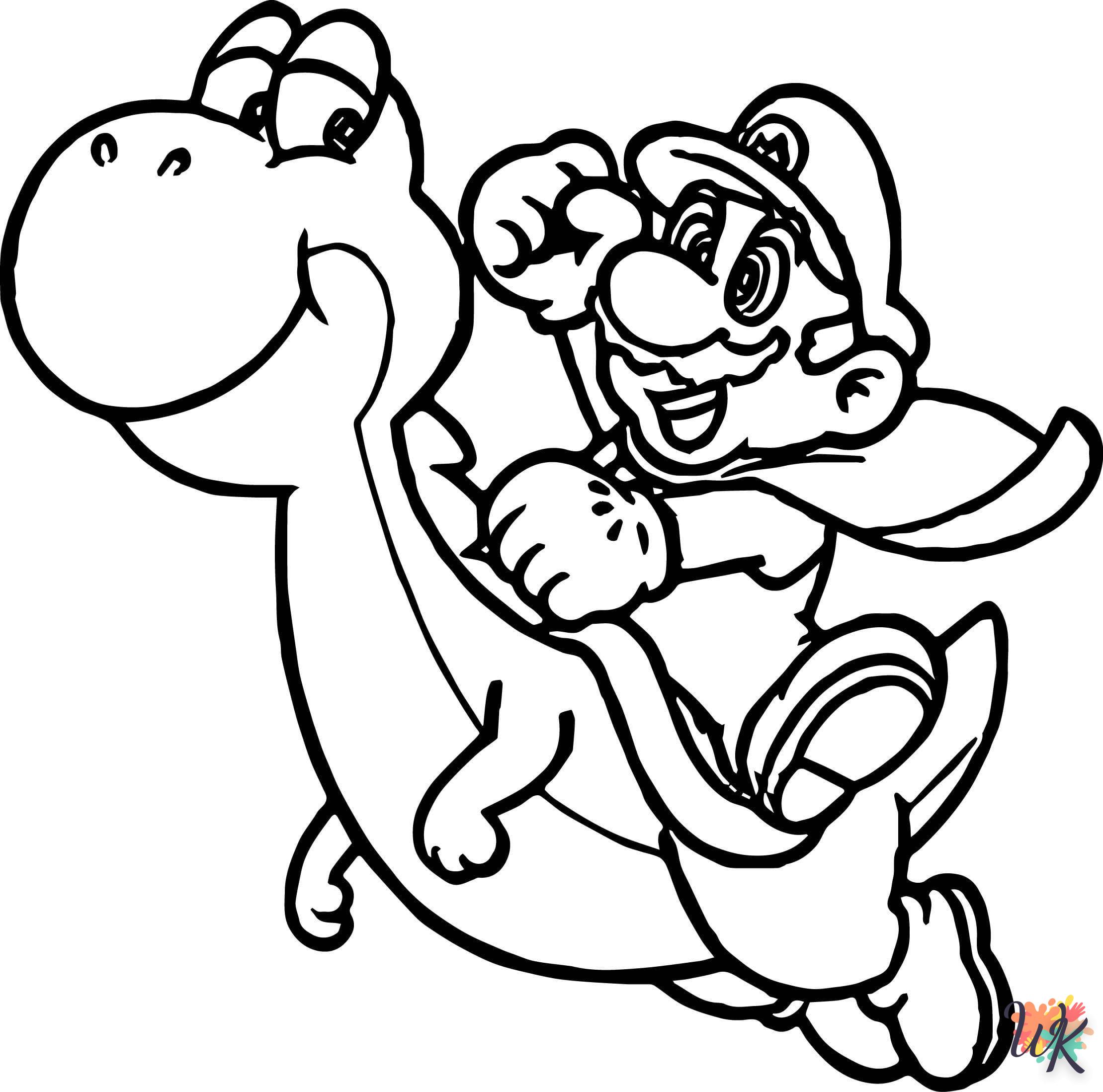 coloriage Yoshi  et decoupage