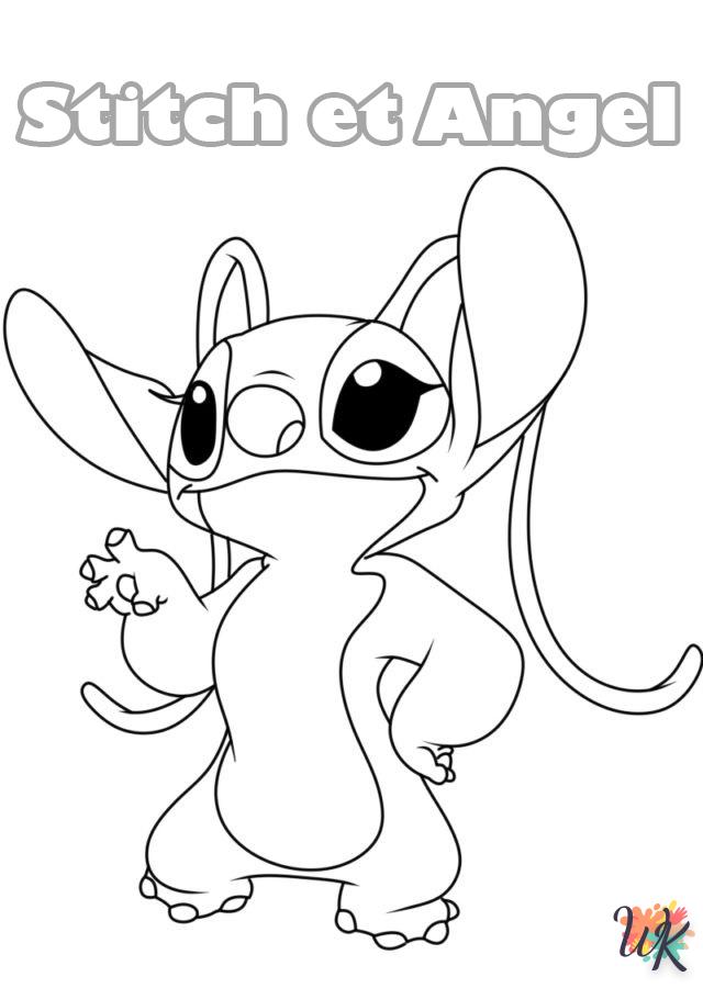 coloriage Stitch et Angel  en ligne gratuit pour 12 ans