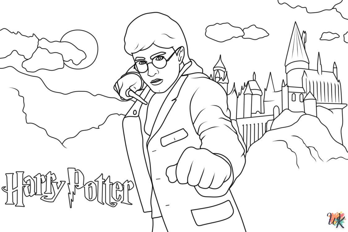 coloriage Harry Potter  enfant 2 ans a imprimer