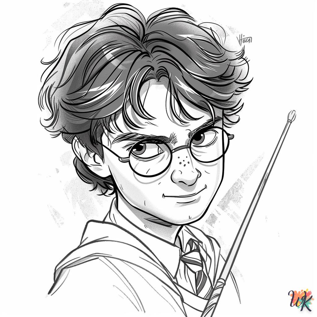 coloriage Harry Potter  et apprentissage