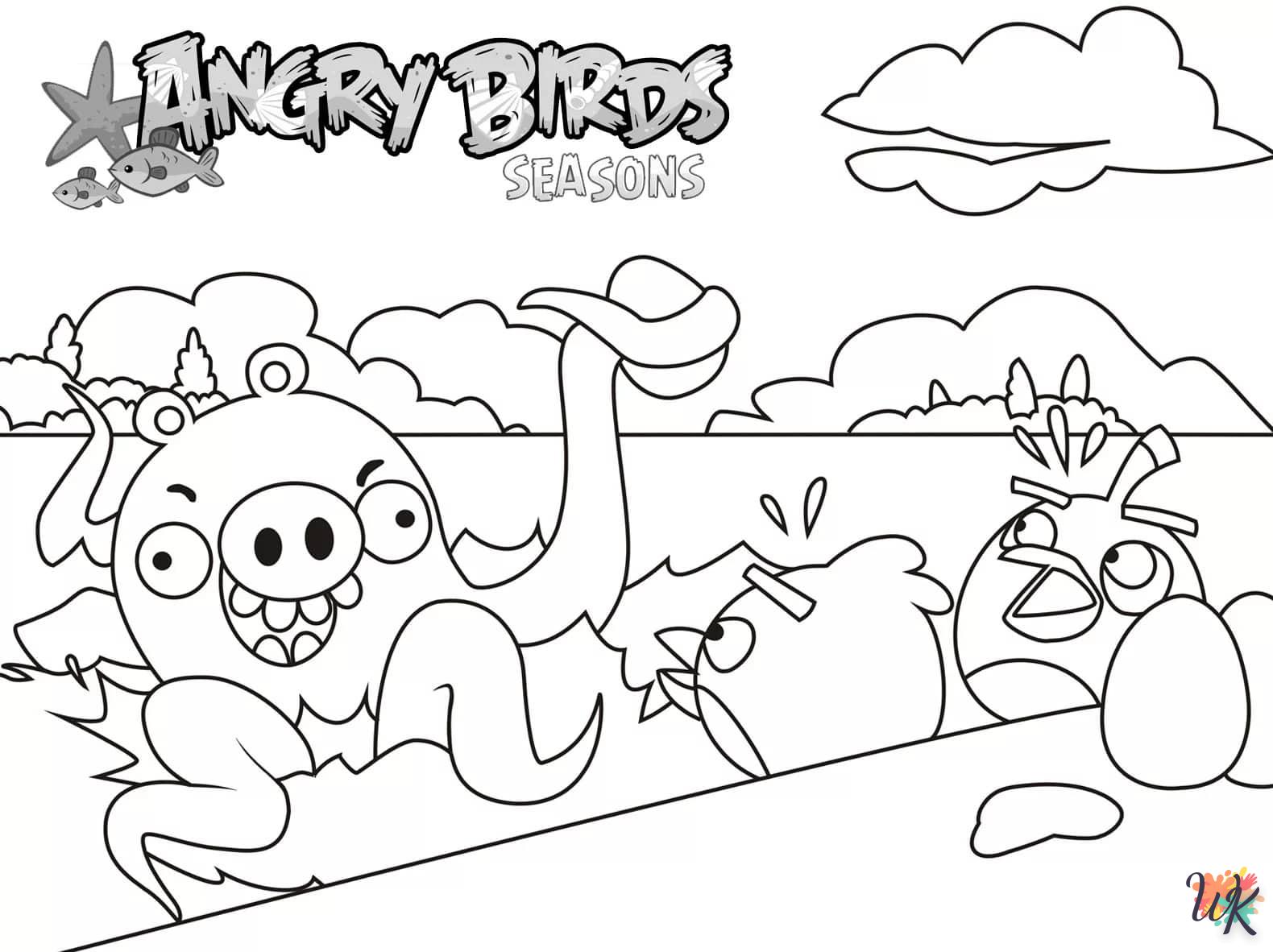 coloriage Angry Birds  enfant à imprimer gratuit