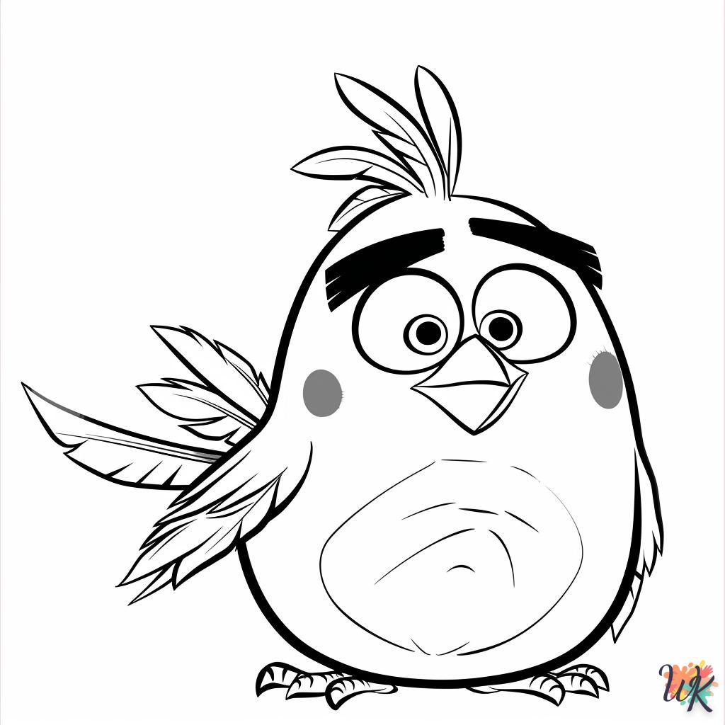 coloriage Angry Birds  pour enfant de 7 ans