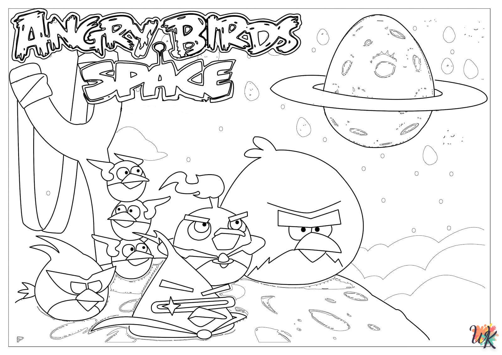 coloriage Angry Birds  pour primaire