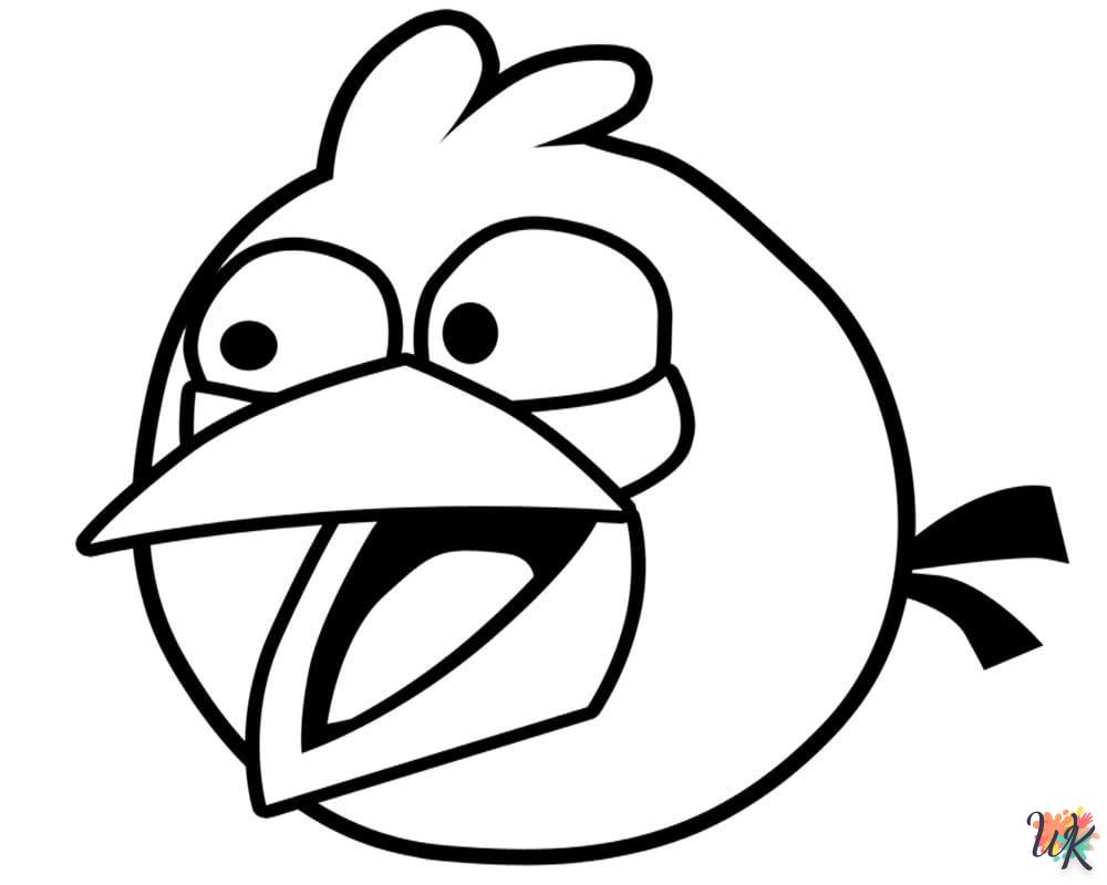 coloriage Angry Birds  enfant 2 ans a imprimer