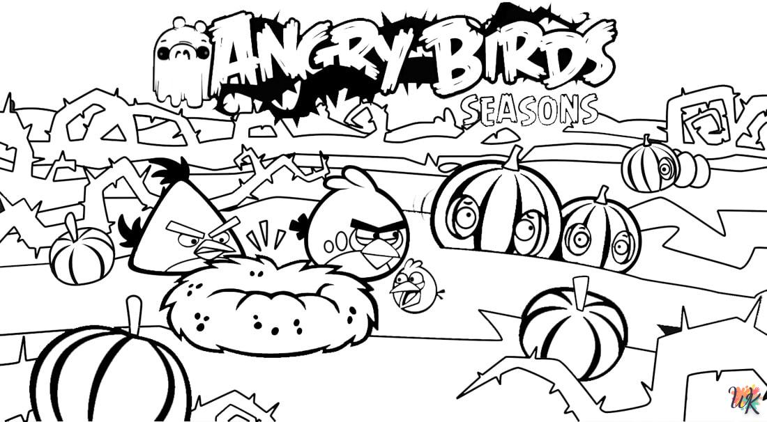 coloriage Angry Birds  pour enfant a imprimer gratuit