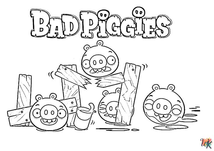 coloriage Angry Birds  à imprimer pour enfant de 12 ans