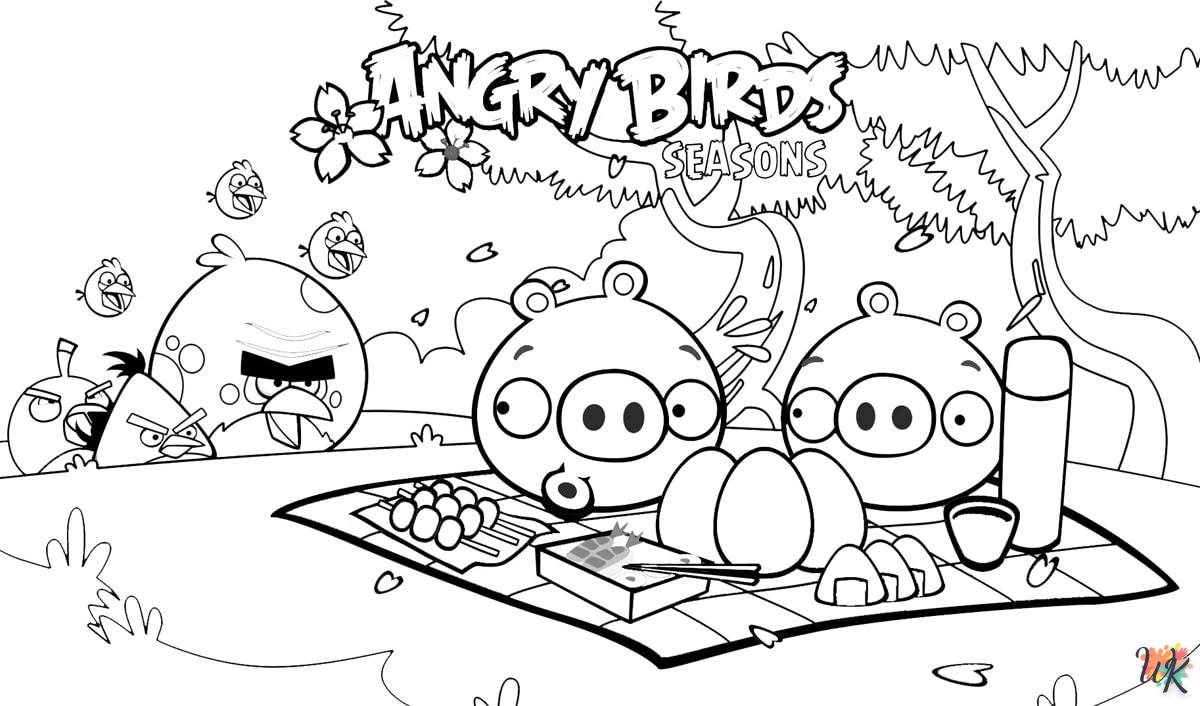 coloriage Angry Birds  pour enfants à télécharger