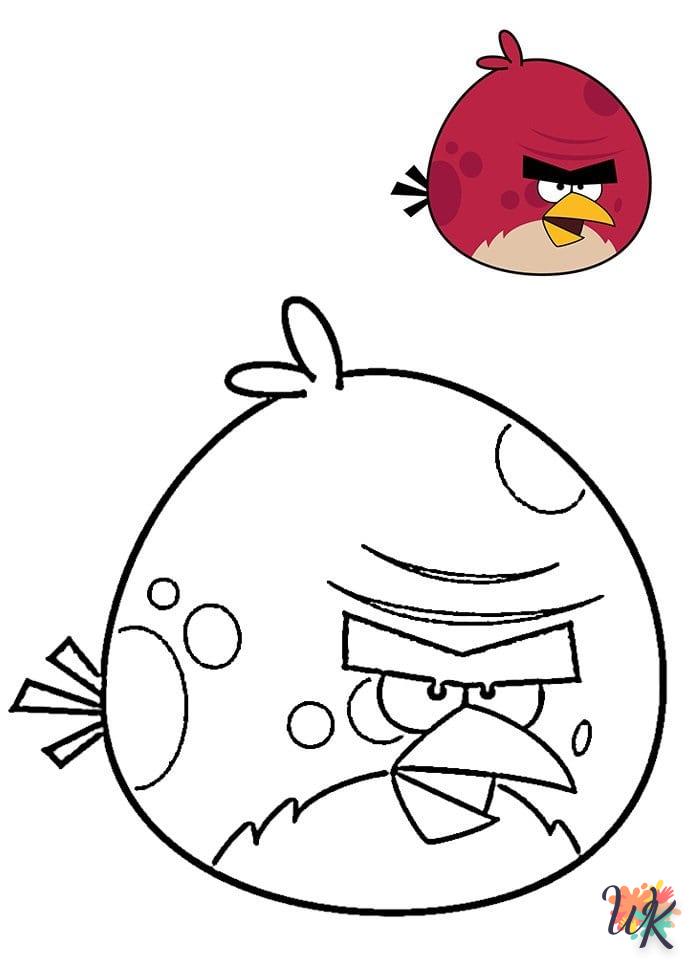 coloriage Angry Birds  et decoupage