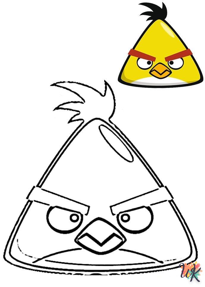 coloriage Angry Birds  d'enfant a imprimer