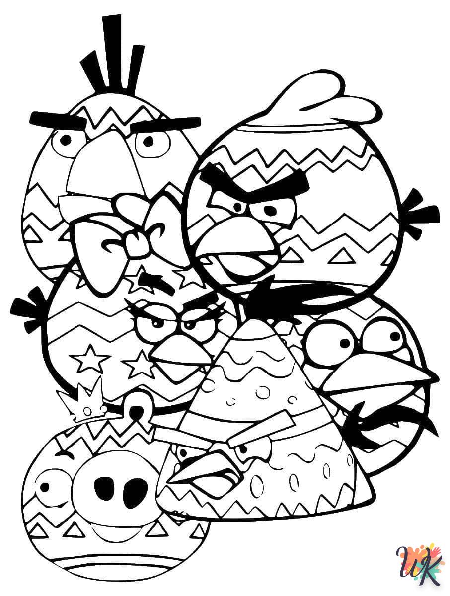 coloriage Angry Birds  enfant 3 ans a imprimer