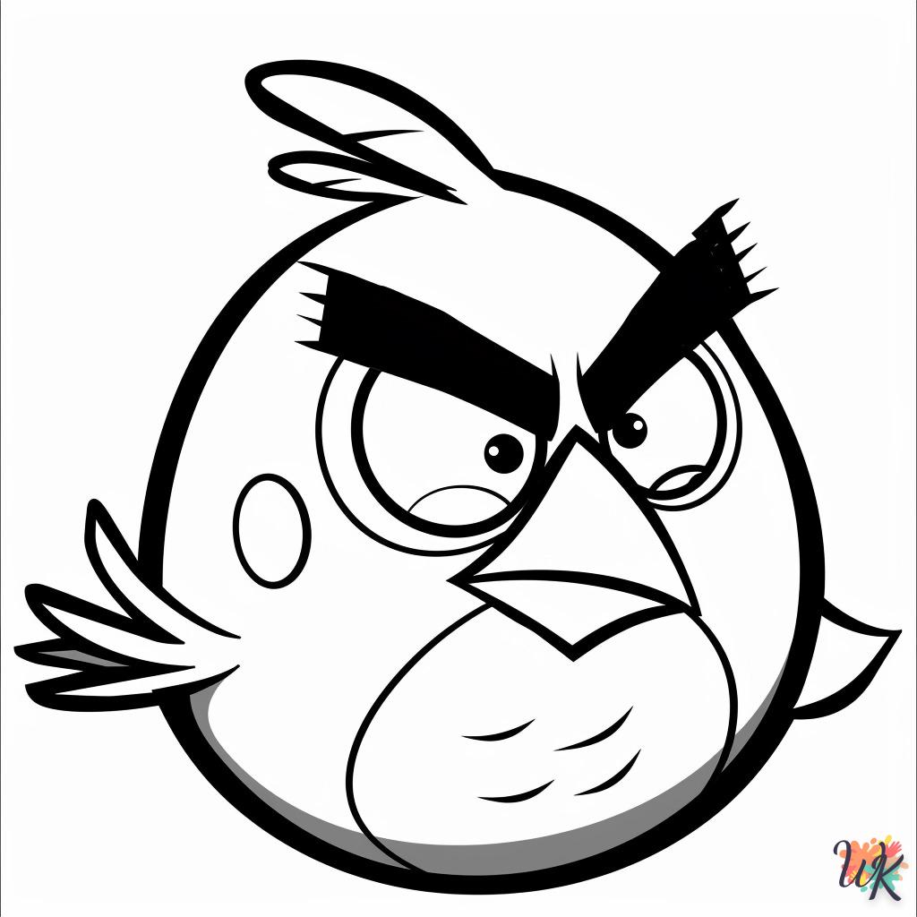 coloriage Angry Birds  pour lutter contre le stress