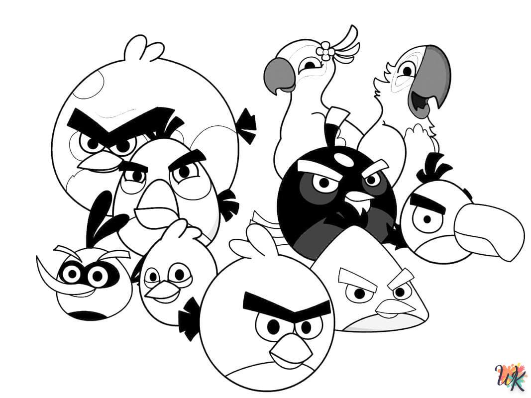 coloriage Angry Birds  enfant a imprimer