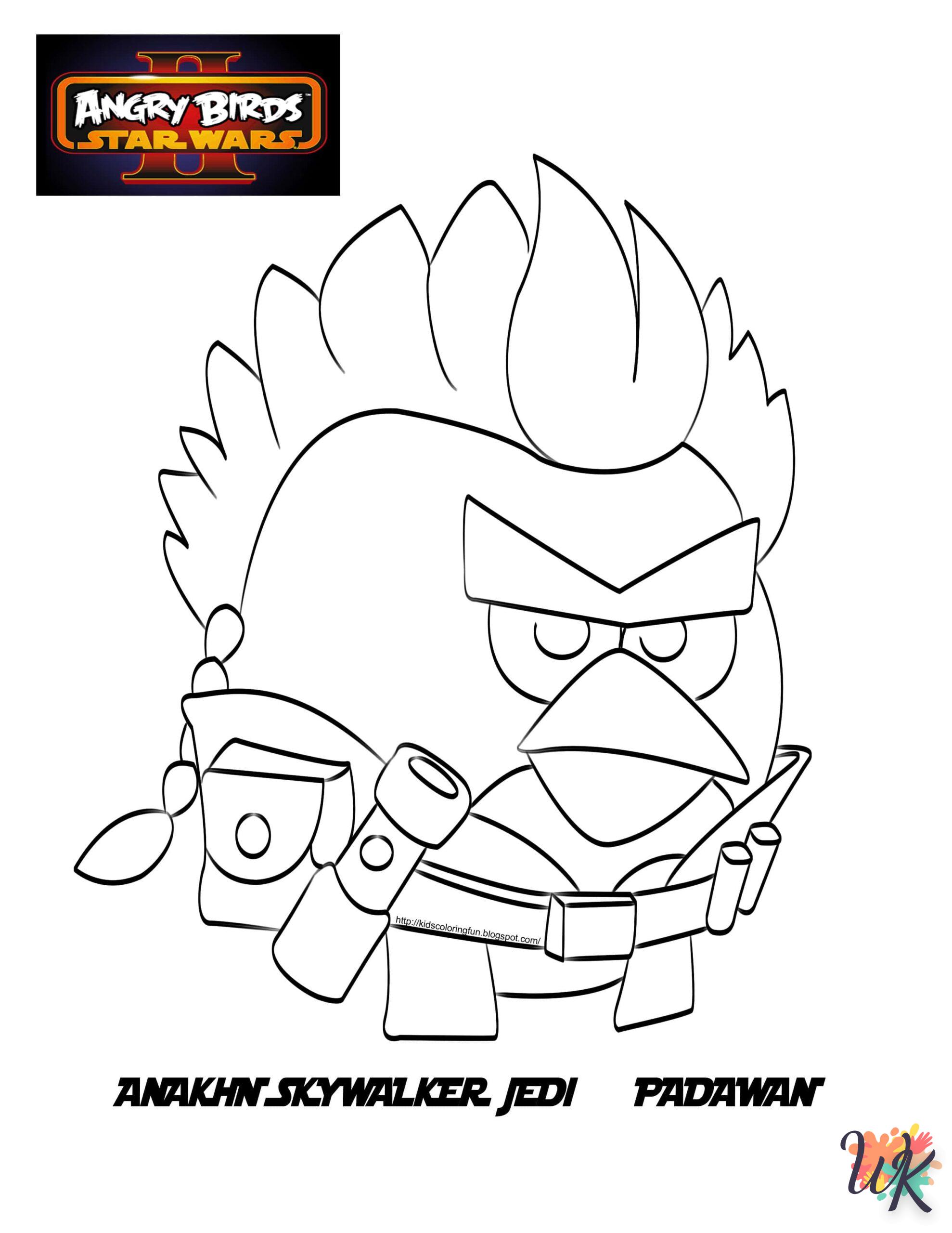 coloriage Angry Birds  pour enfant de 4 ans