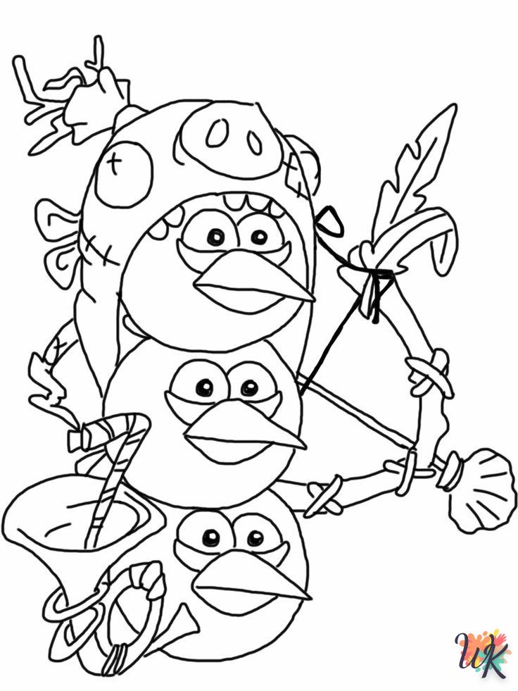 coloriage Angry Birds  à imprimer a4