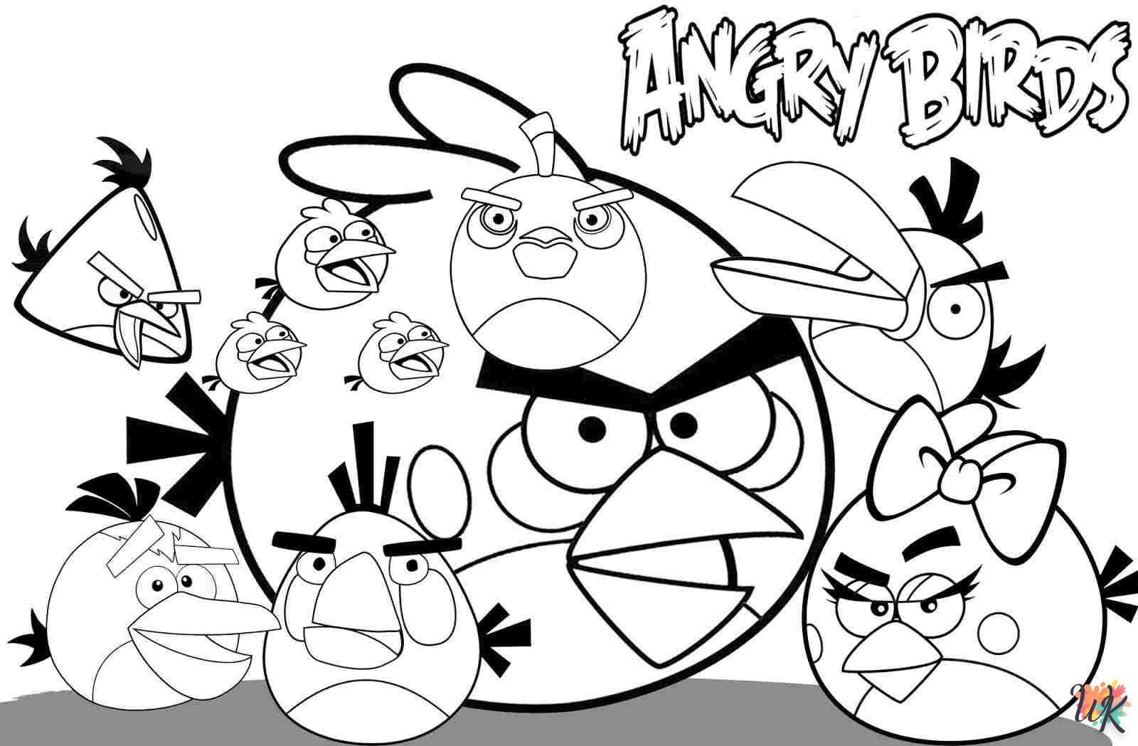 coloriage Angry Birds  pour enfant