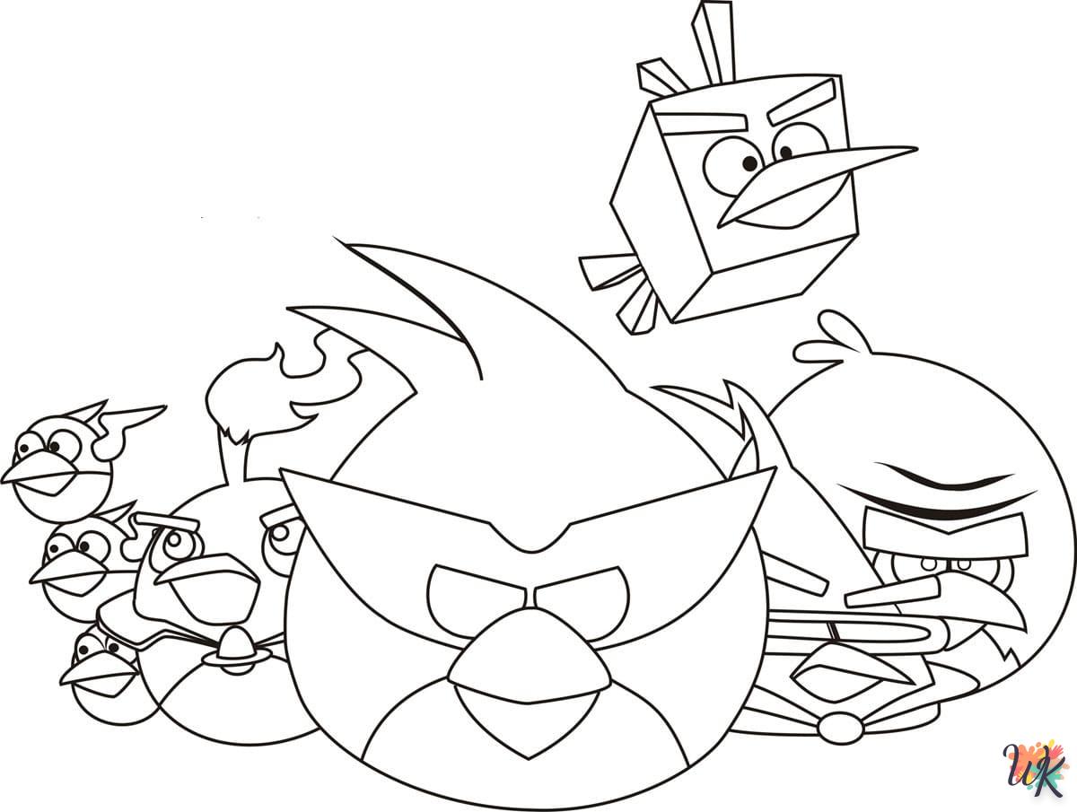 coloriage Angry Birds  enfant 2 ans a imprimer