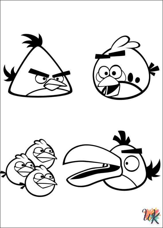 coloriage Angry Birds  enfant à imprimer