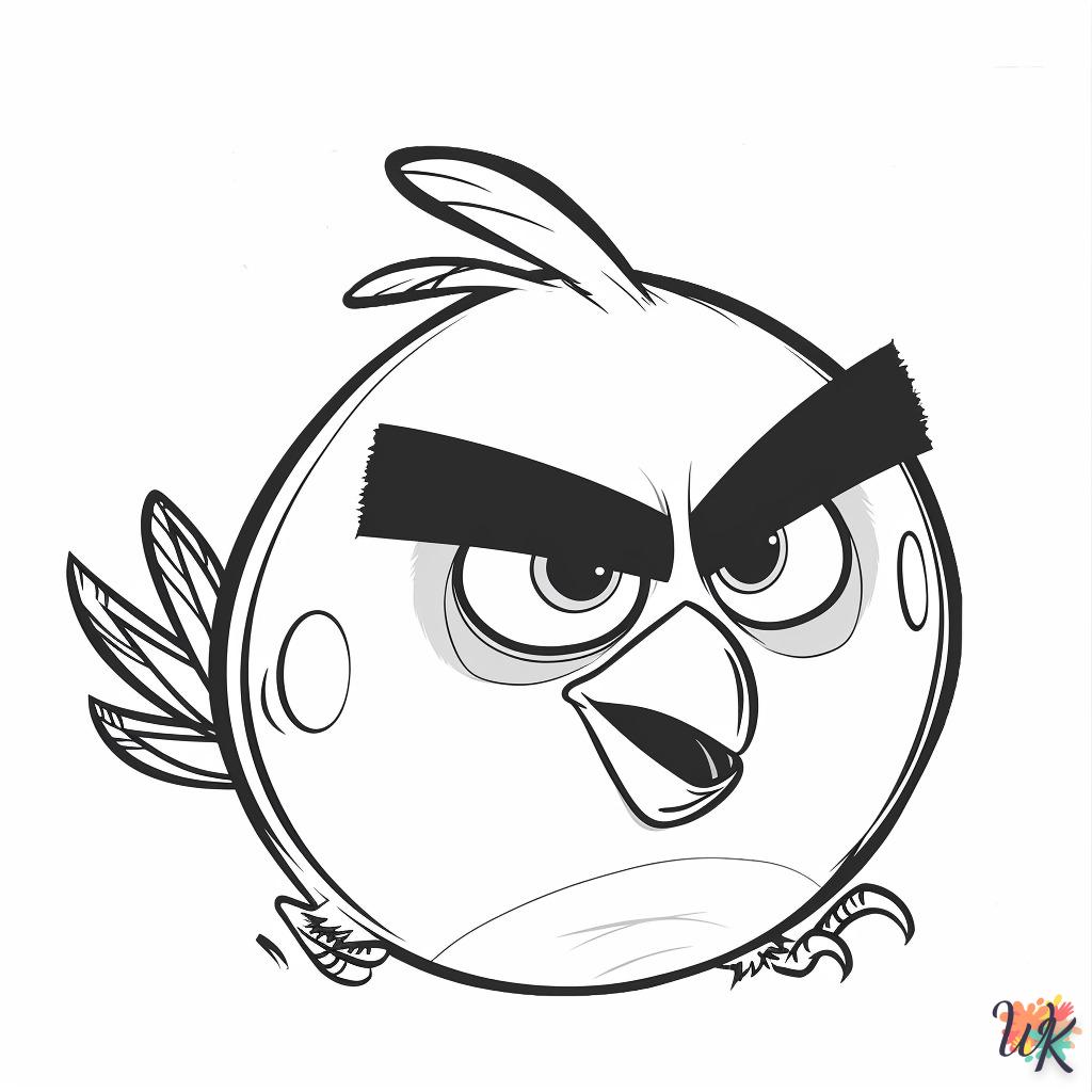 coloriage Angry Birds  pour enfant de 8 ans