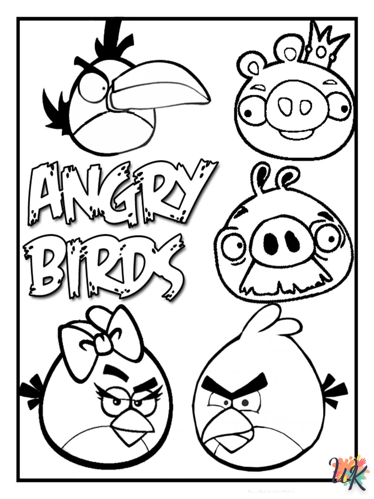 coloriage Angry Birds  a imprimer