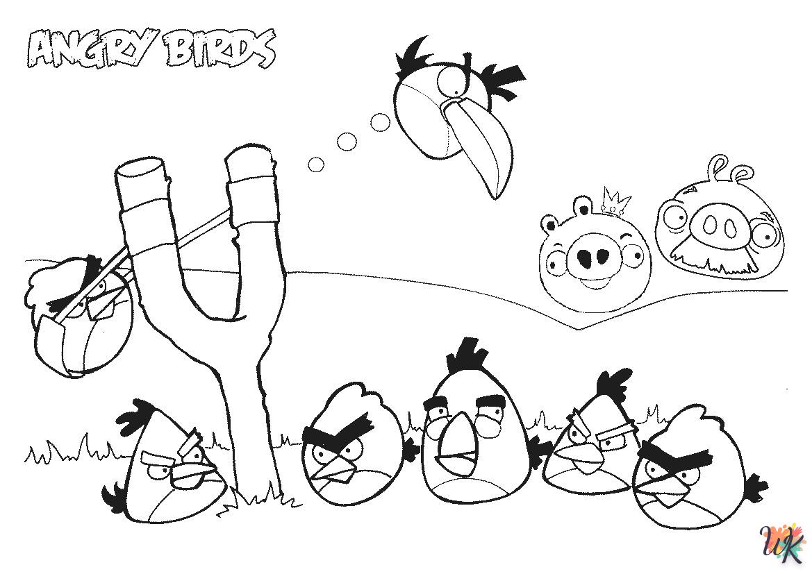 coloriage Angry Birds  à imprimer gratuitement