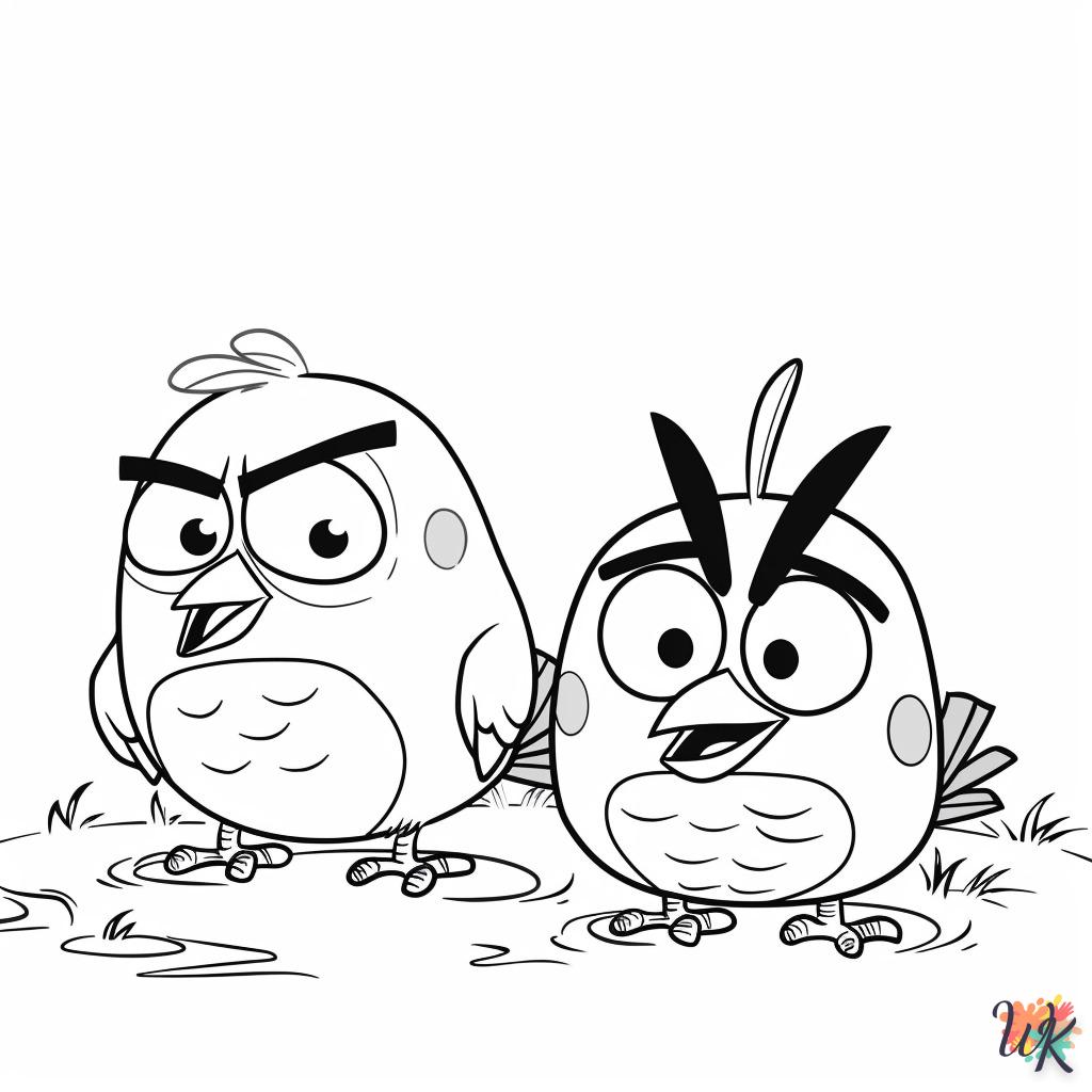 coloriage Angry Birds  enfant à imprimer