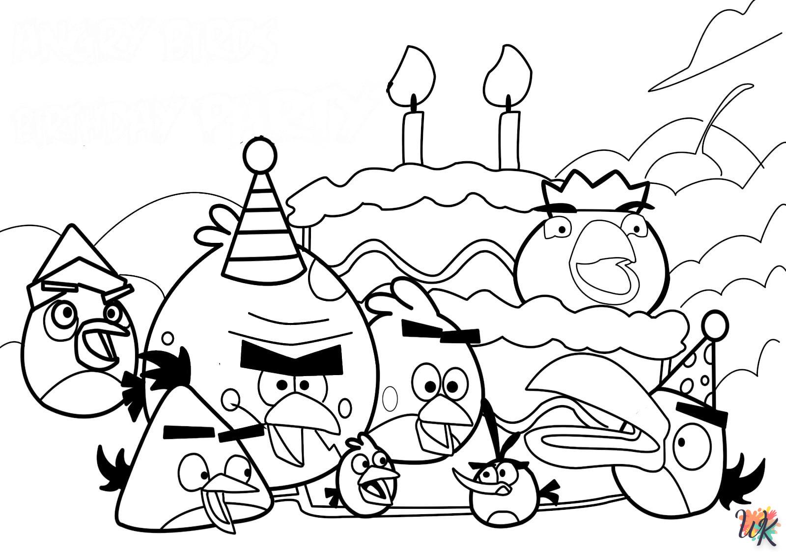 image de coloriage Angry Birds  pour enfant