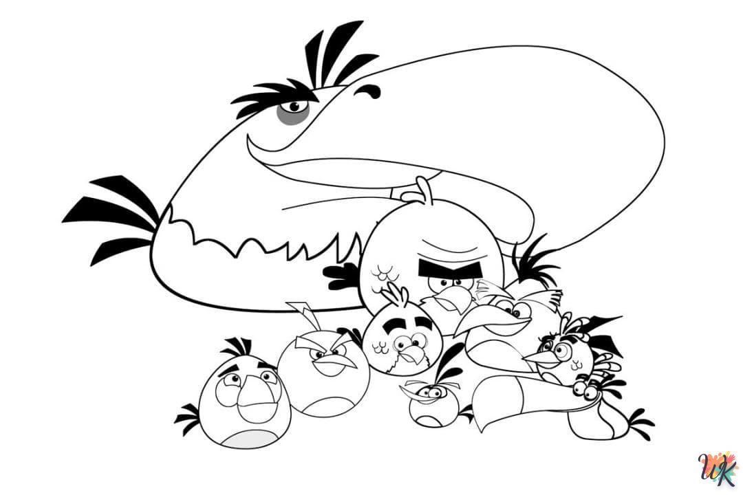 coloriage Angry Birds  a colorier en ligne