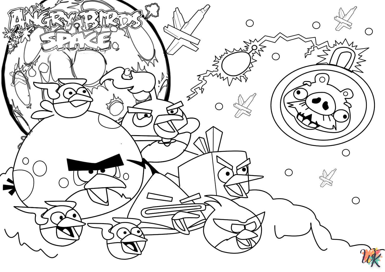 coloriage Angry Birds  pour enfant de 8 ans