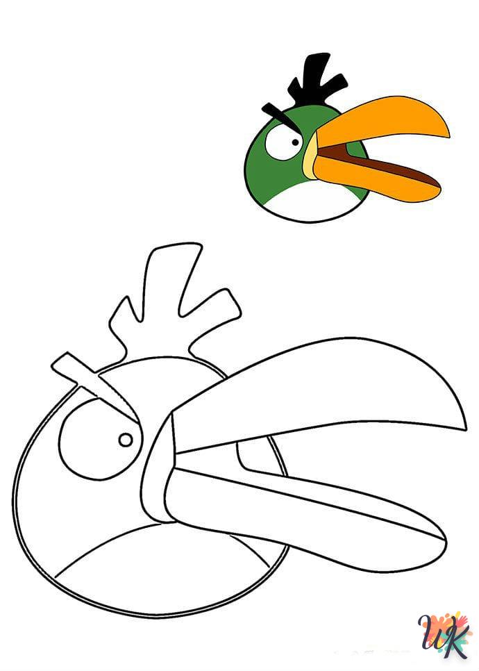 coloriage Angry Birds  pour lutter contre le stress