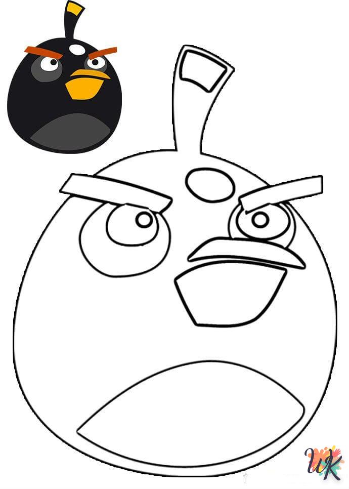 coloriage Angry Birds  et decoupage