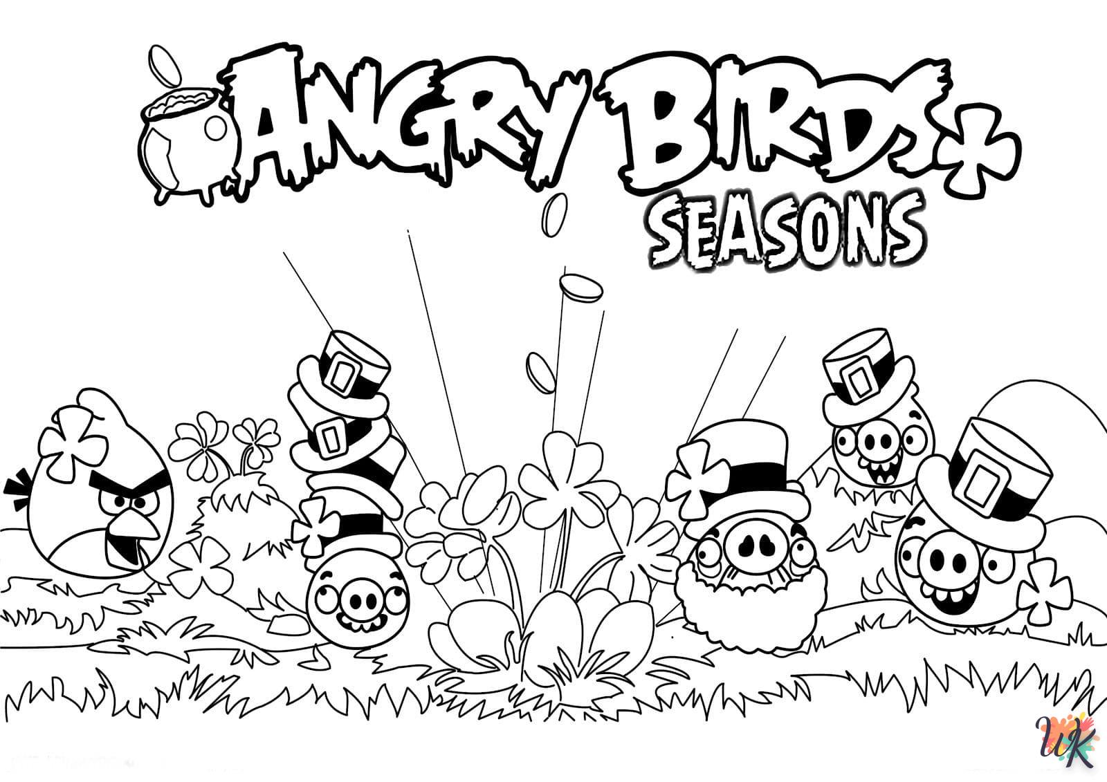 coloriage Angry Birds  pour enfant de 2 ans