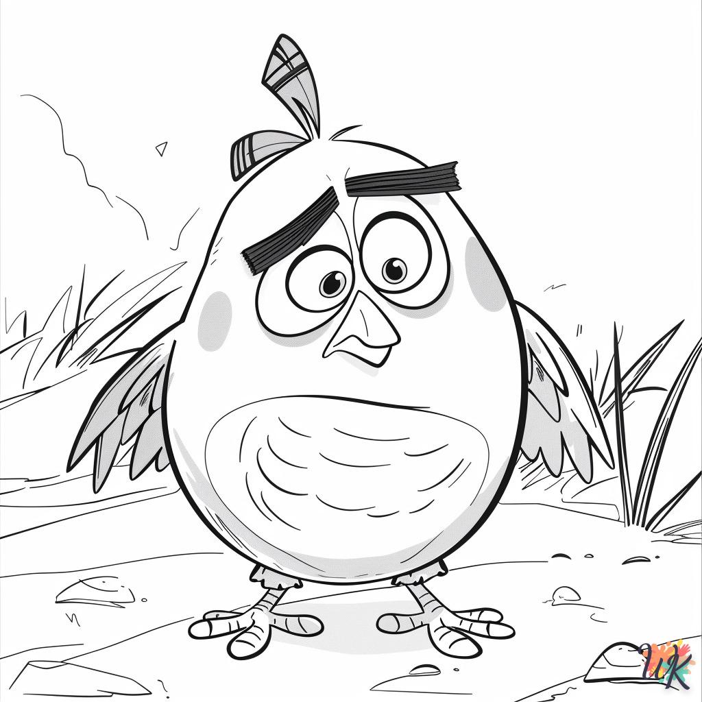 coloriage Angry Birds  enfant 8 ans a imprimer