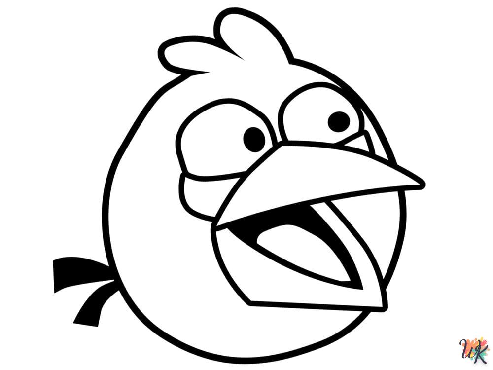 coloriage Angry Birds  a imprimer enfant 6 ans