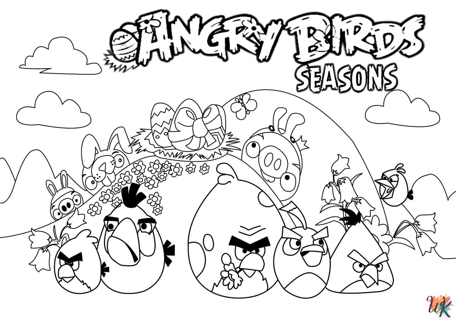 coloriage Angry Birds  pour enfant de 10 ans