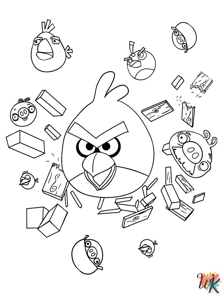 coloriage Angry Birds  a imprimer