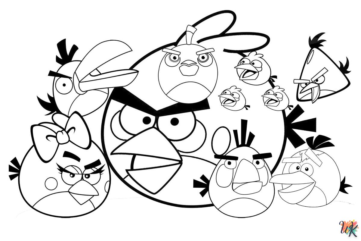 coloriage Angry Birds  pour enfant de 6 ans