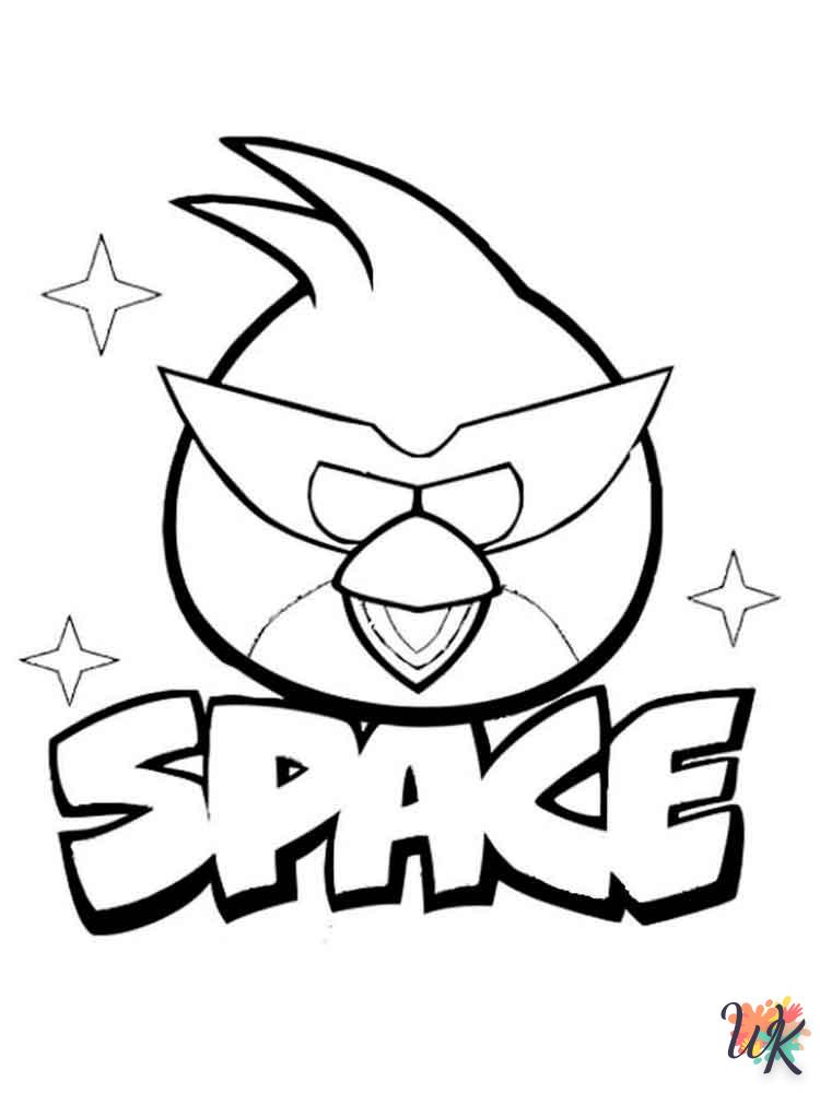 coloriage Angry Birds  à imprimer pour enfant de 2 ans