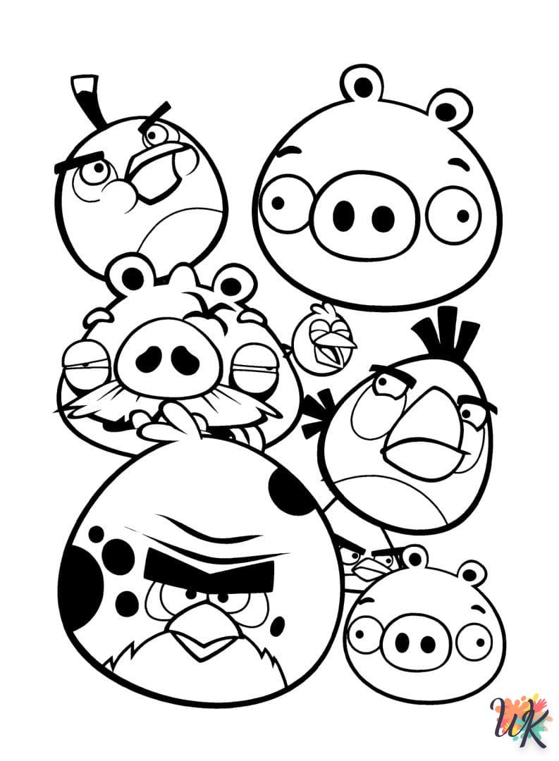 coloriage Angry Birds  en ligne adulte gratuit