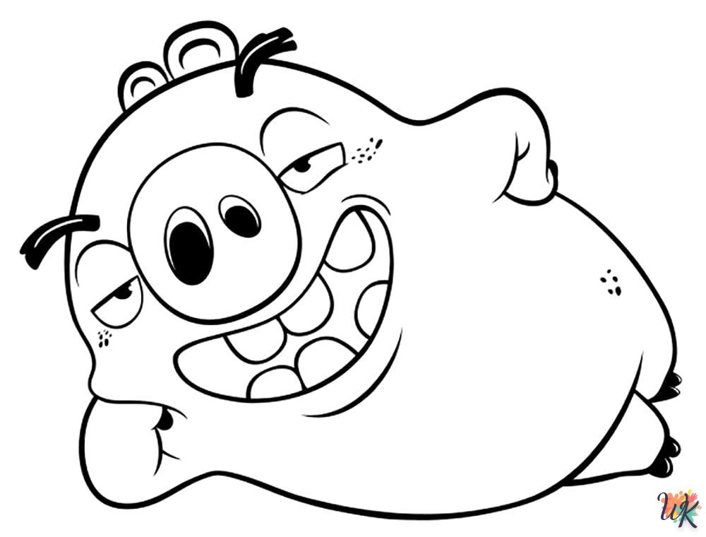 image pour coloriage Angry Birds  enfant