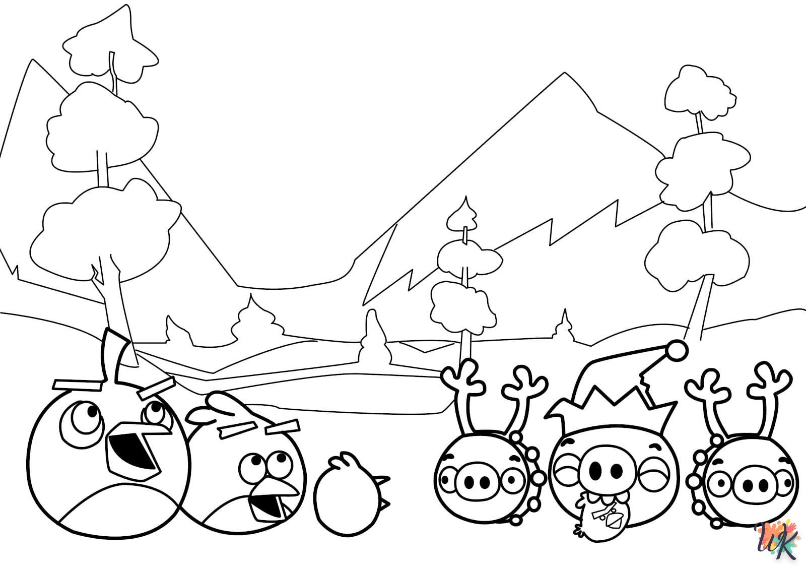 coloriage Angry Birds  a imprimer