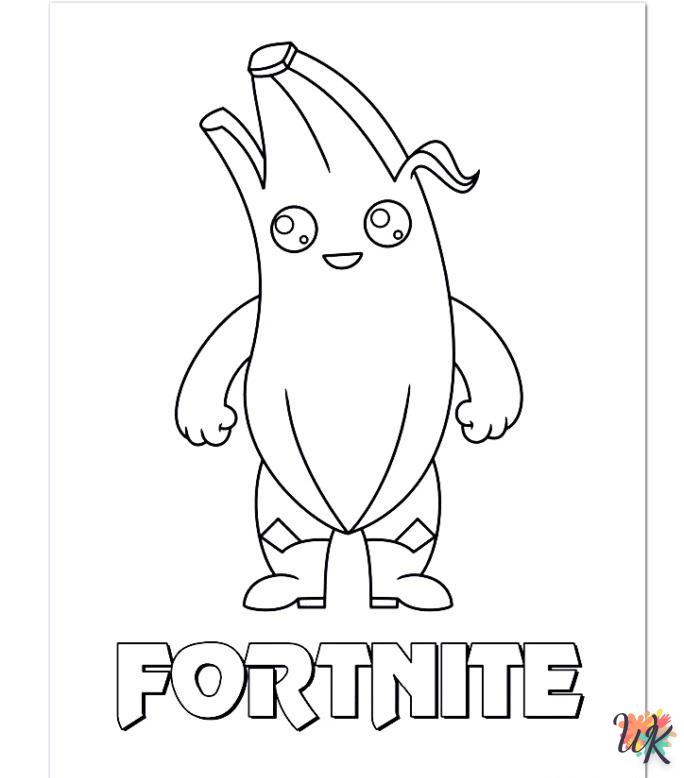 coloriage Fortnite Banane  enfant 3 ans a imprimer